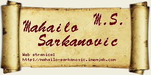 Mahailo Šarkanović vizit kartica